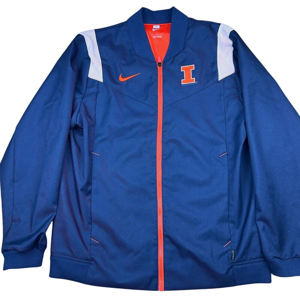 Nike NCAA Illinois Fighting Illini Player Issue Jacket DN5293 Sz LARGE Men’s